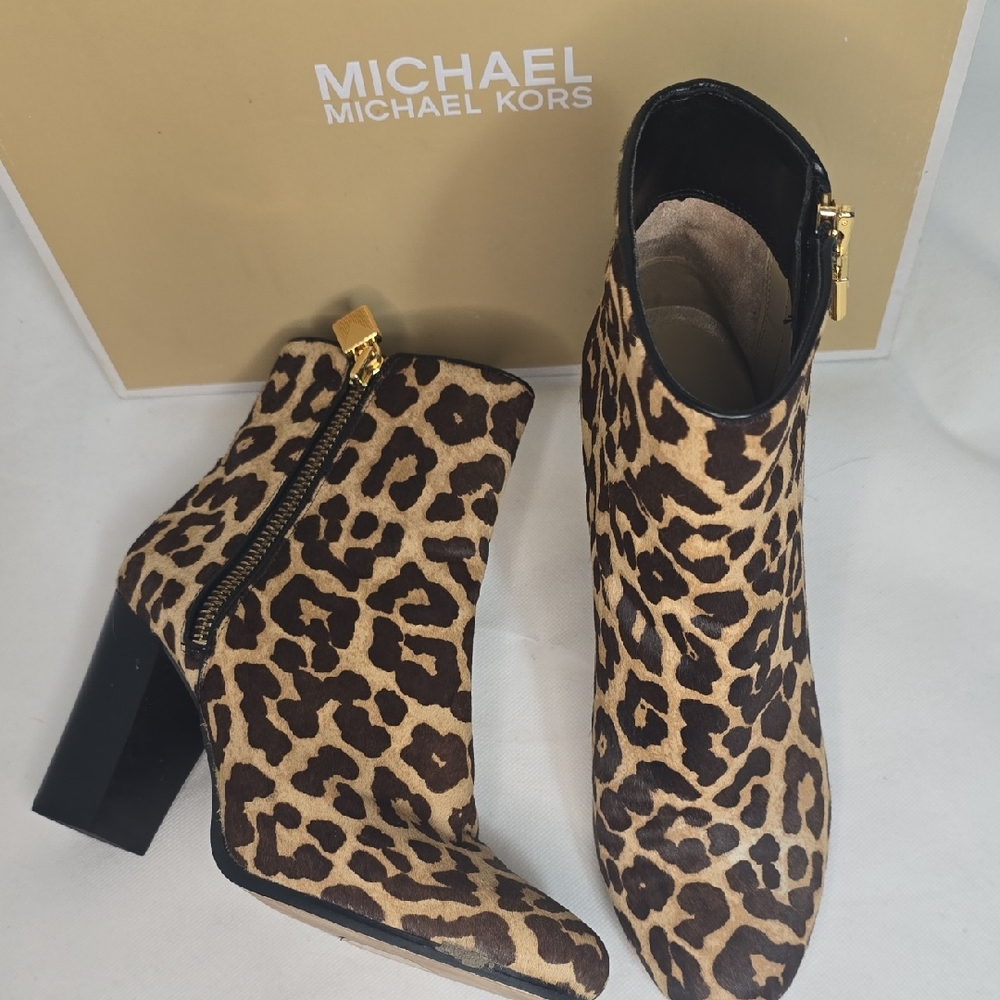 Michael Kors Animal Print Ankle Booties